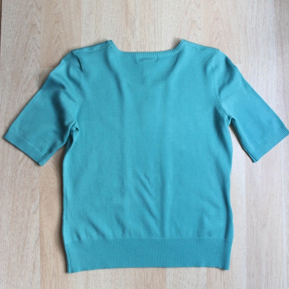 Unique Turquoise Sweater with Sequins NEW - Picture 3 of 5